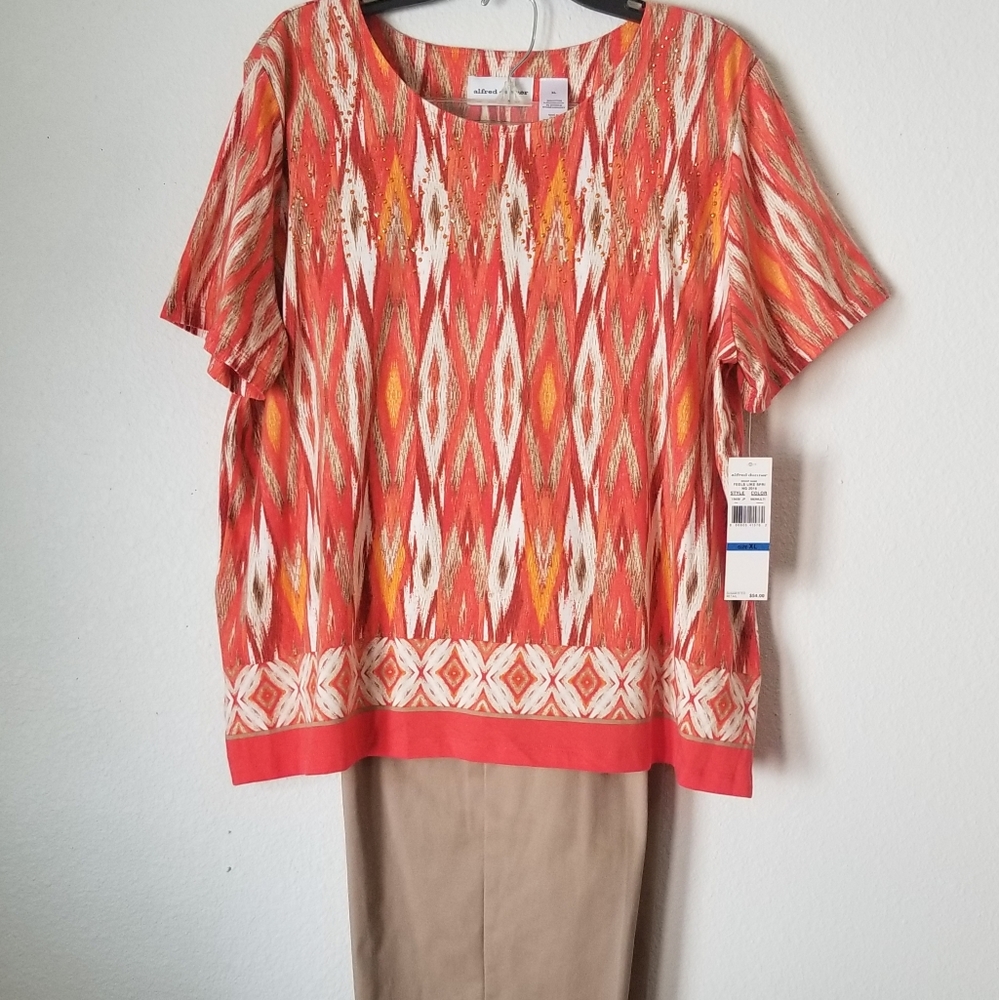 Alfred Dunner  blouse and pant Laura Scott